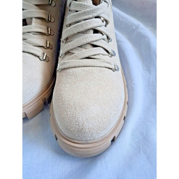 Steve Madden Hint Sand Tan Suede Hiking Combat Moto Boots Size 11M - Picture 6 of 14